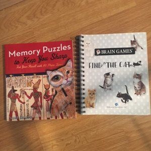 2 Memory Puzzle and Brain Game books